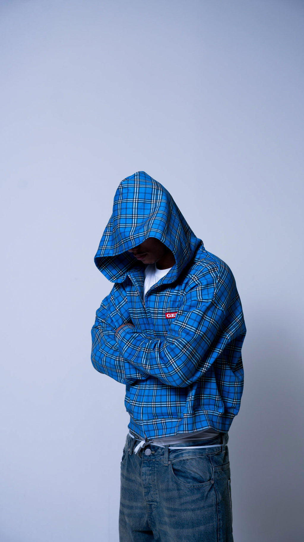 BLUE FULL PLAID JACKET