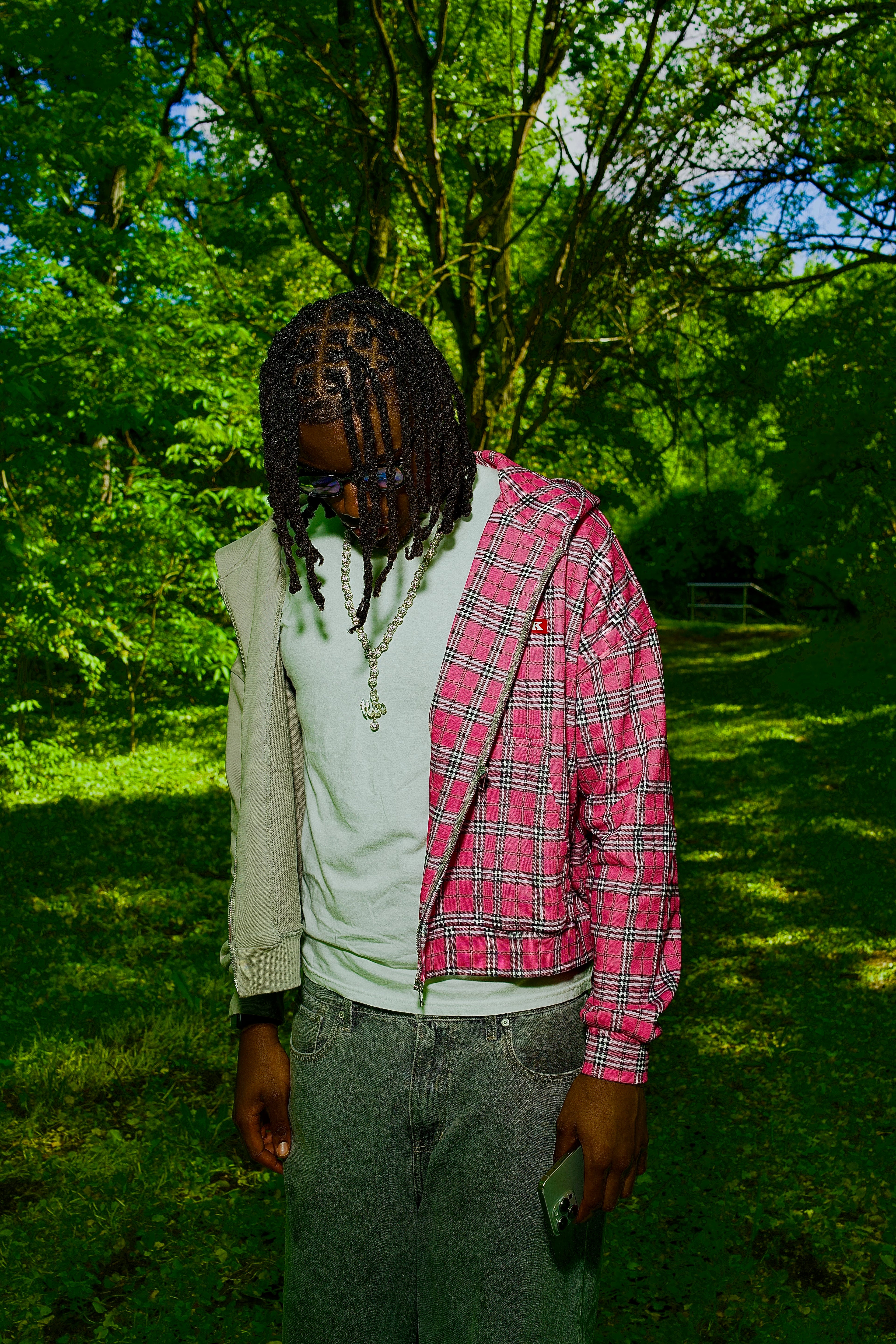 PINK HALF & HALF JACKET