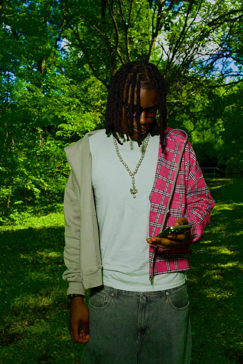 PINK HALF & HALF JACKET