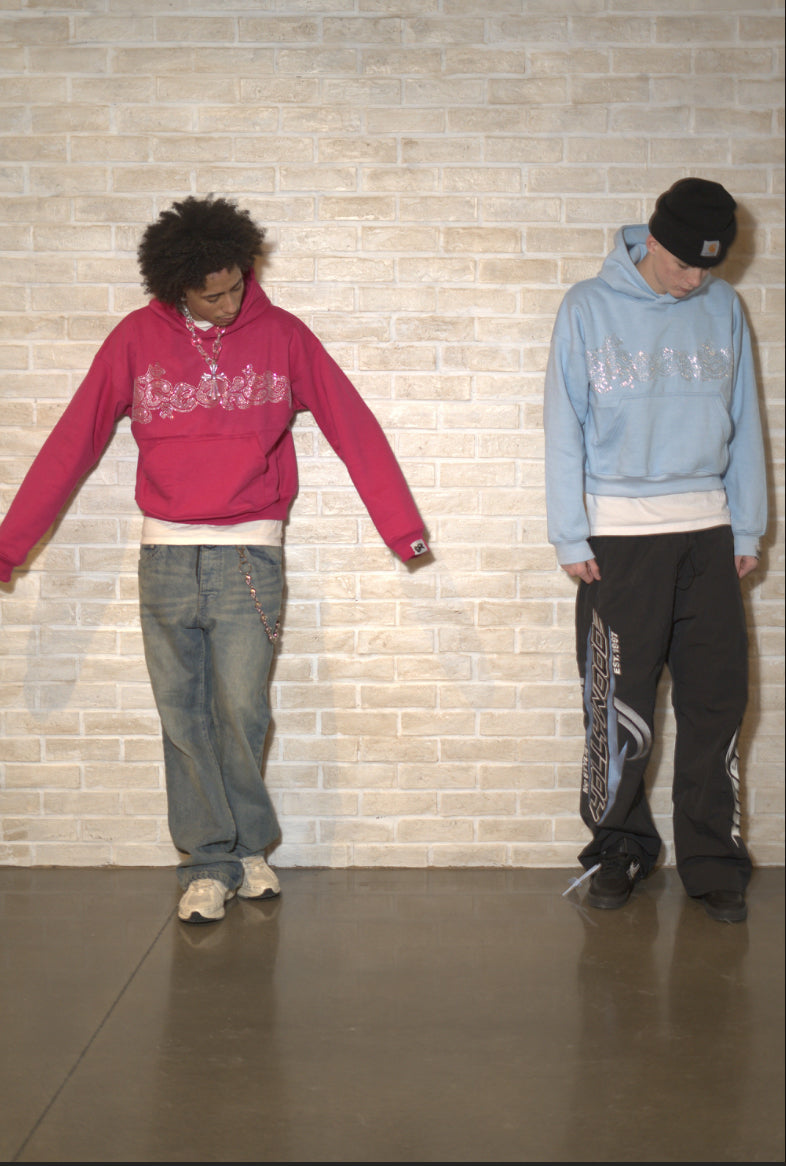 Baby Blue Rhinestone Hoodie