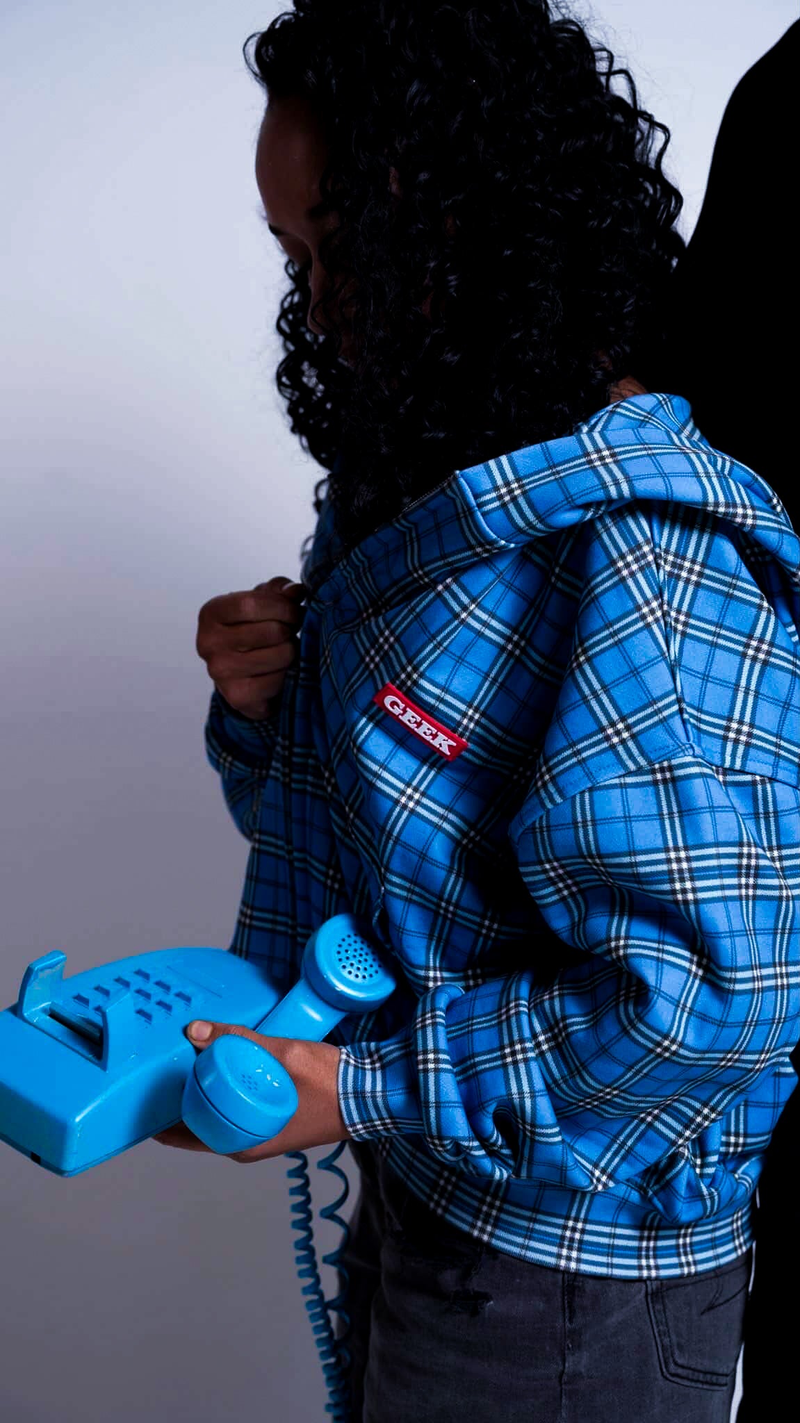 BLUE FULL PLAID JACKET