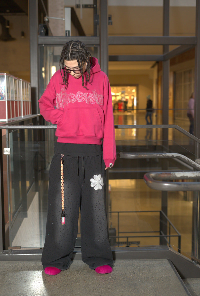 Hot Pink Rhinestone Hoodie