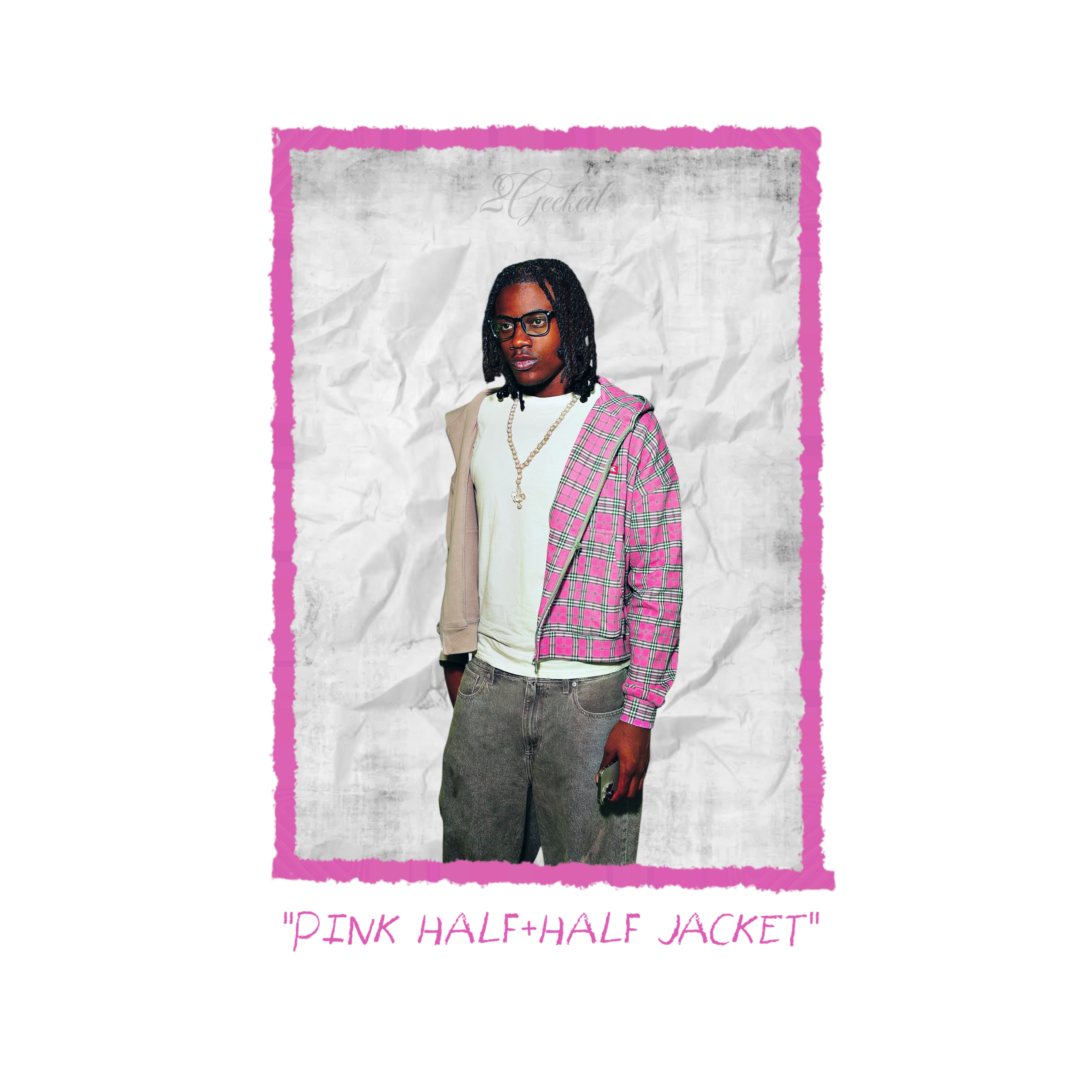 PINK HALF & HALF JACKET