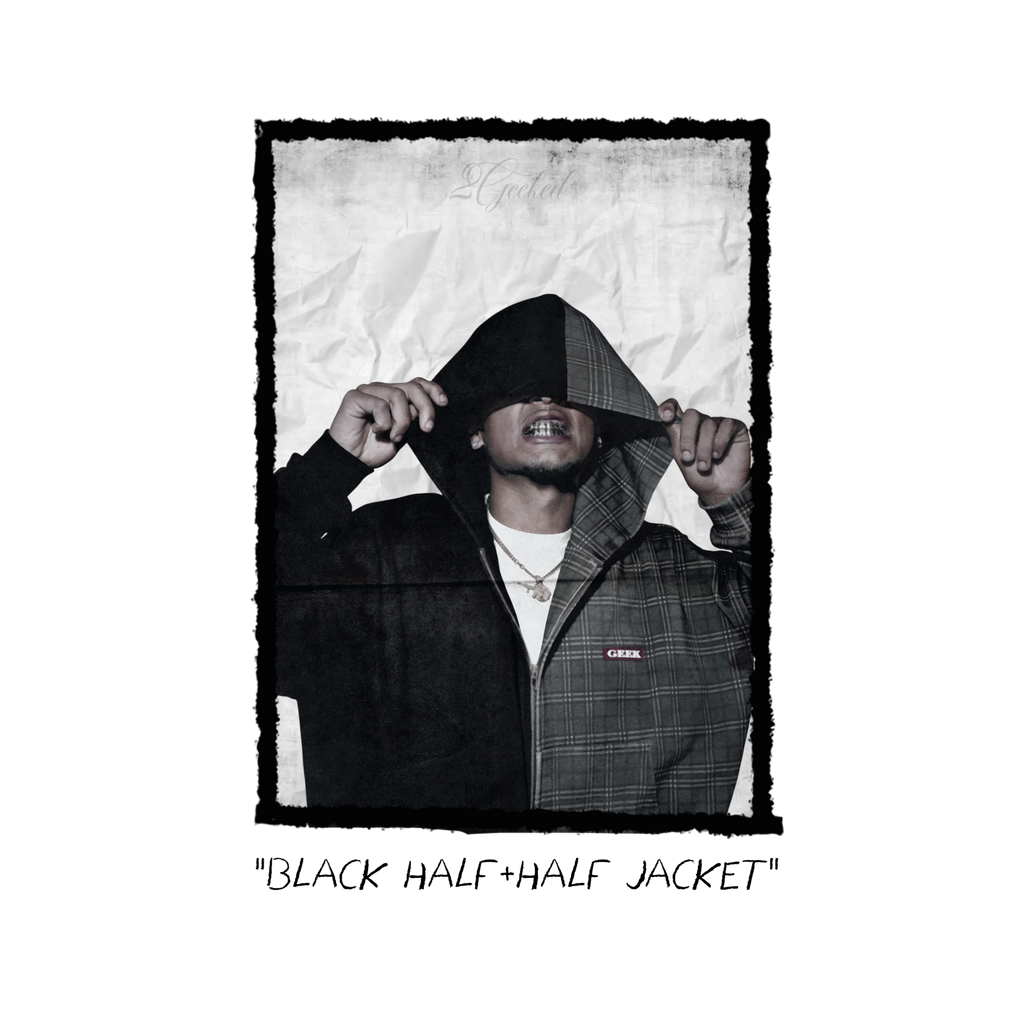 BLACK HALF & HALF JACKET